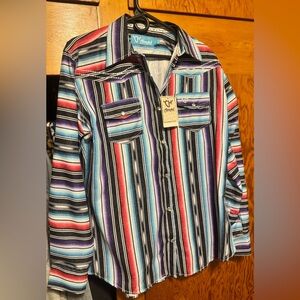 Multicolor Striped Western Shirt